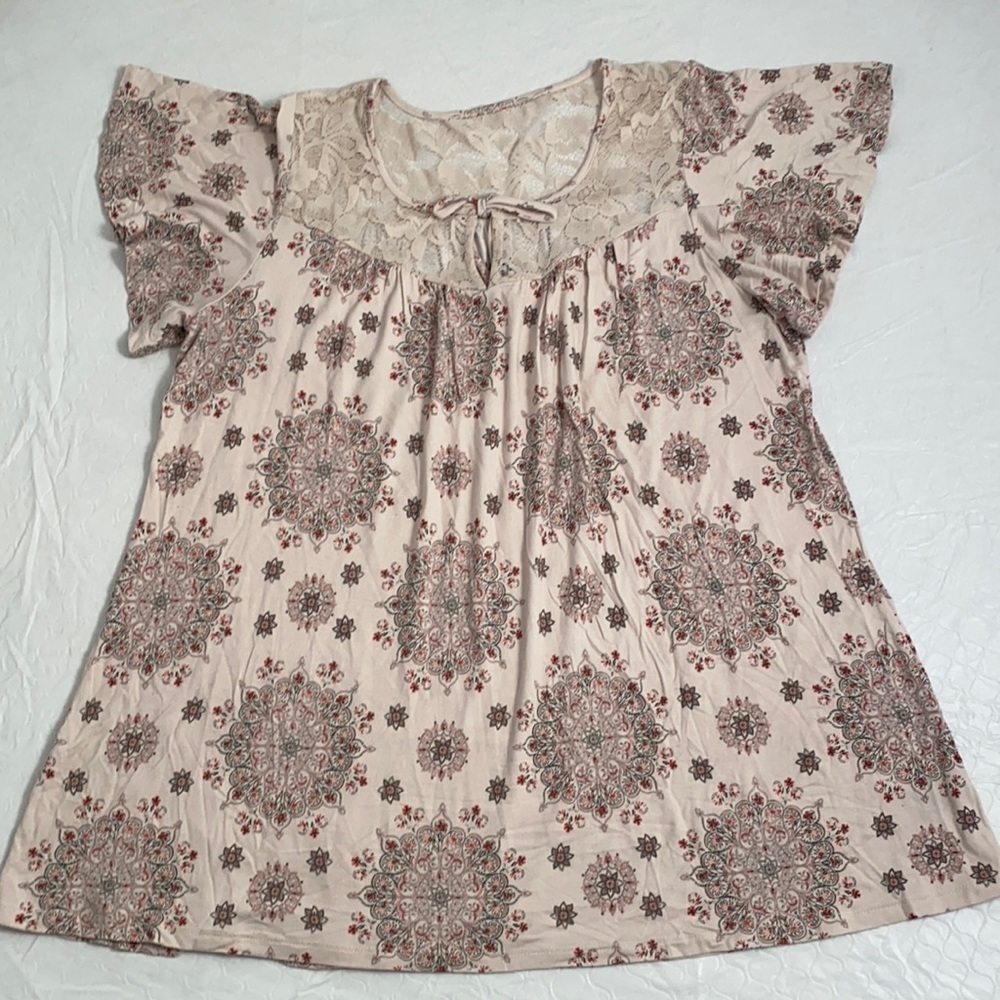 Torrid Multicolor Soft Boho Flutter Sleeve Top - image 5